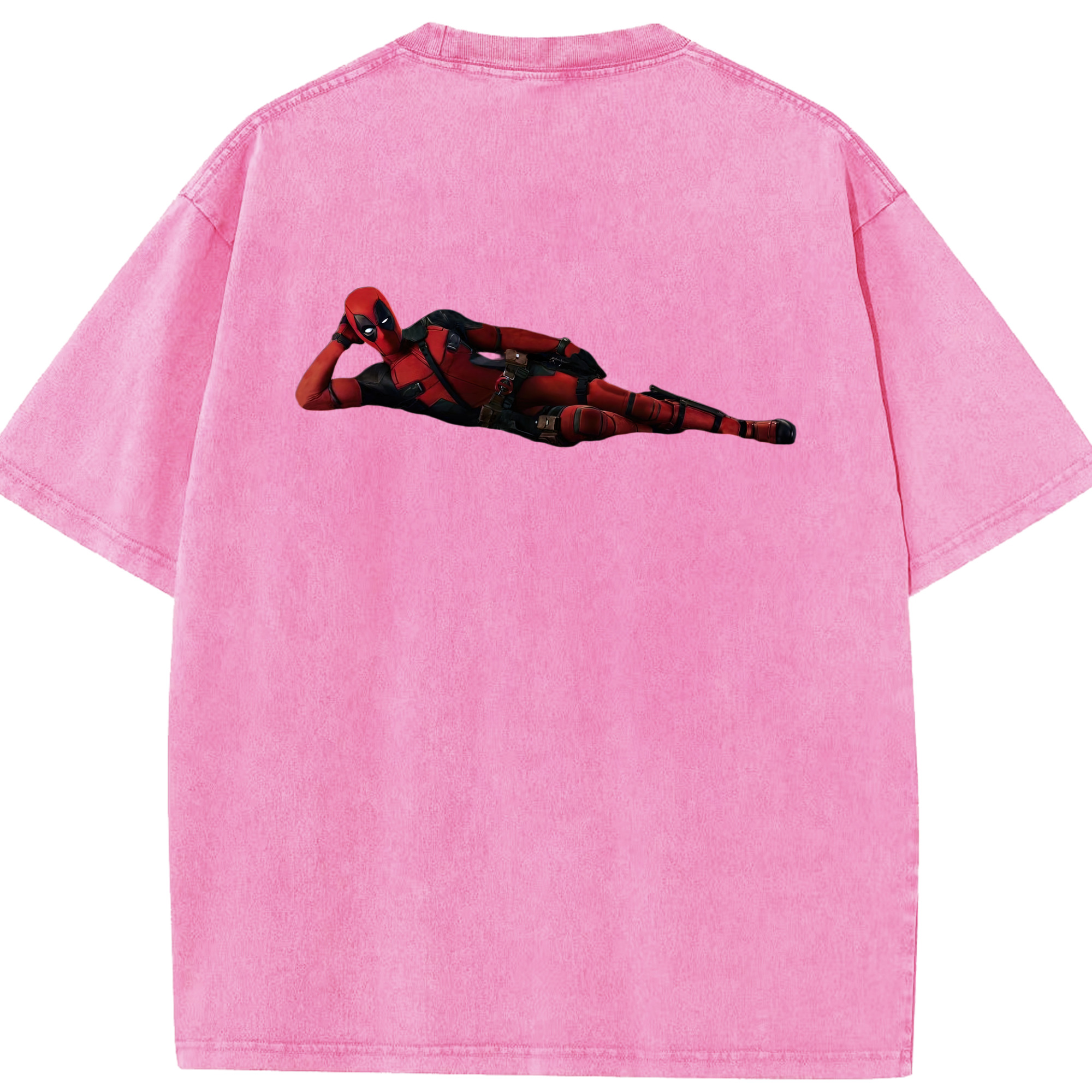（画像用） Deadpool デッドプール 綿100% ヴィンテージ風 半袖Tシャツ（背面プリント）